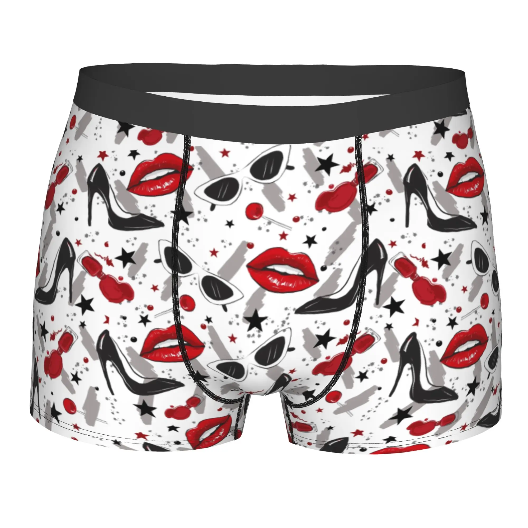 Customized Red Lips Black Heels Pattern Underwear Male Printed Boxer Briefs Shorts Panties Breathable Underpants
Customized Red Lips Black Heels Pattern Underwear Male Printed Boxer Briefs Shorts Panties Breathable Underpants