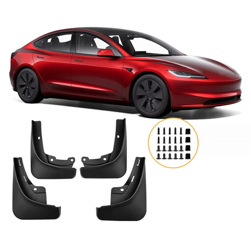 Car Mudguards For Tesla Model 3 2023+ Fender Mud Guard Flap Splash Flaps Mudflapor Parts Accessories 
Car Mudguards For Tesla Model 3 2023+ Fender Mud Guard Flap Splash Flaps Mudflapor Parts Accessories