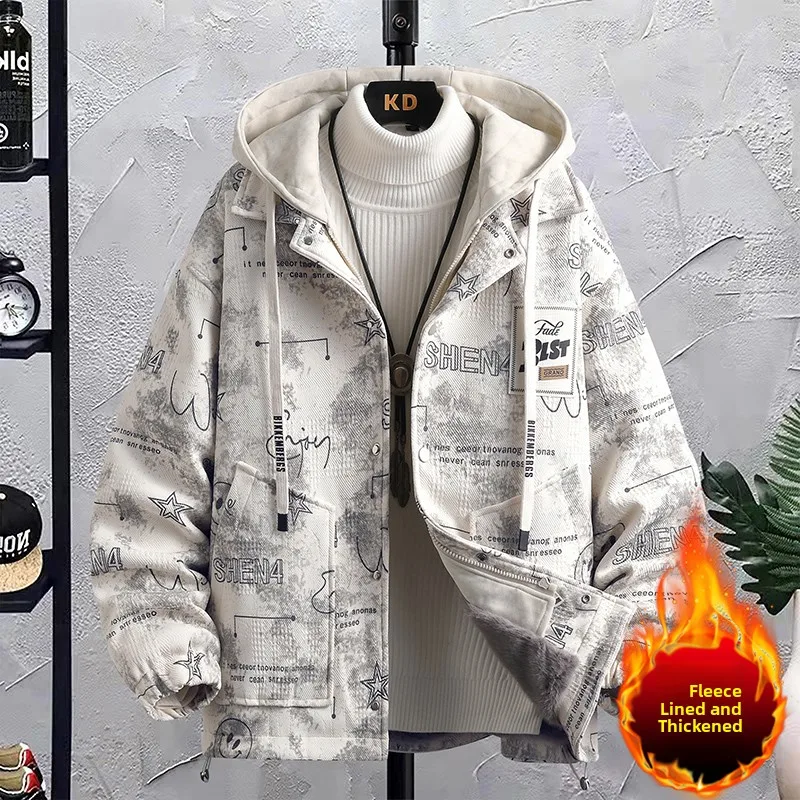 Thiened Fce Hooded Letter Print Casual Jaet for Teenage Boys Faionable American Sle Streetwear Polyester Fiber
Thiened Fce Hooded Letter Print Casual Jaet for Teenage Boys Faionable American Sle Streetwear Polyester Fiber