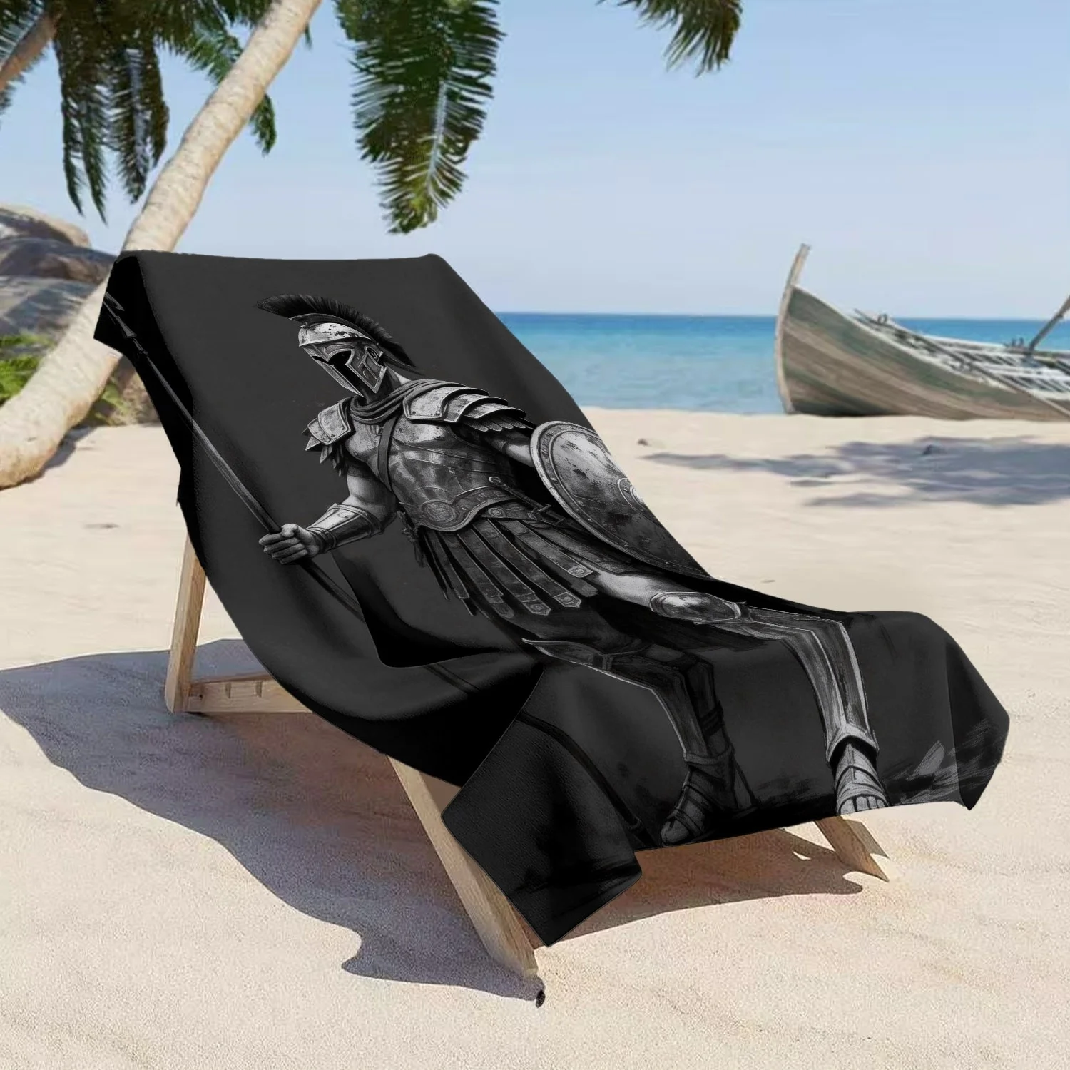 Oversized Spartan Beach Towel, Soft Microfiber Quick Dry Grayscale Spartan Warrior Print Bath Towel, Large Pool & Beach Blanket
Oversized Spartan Beach Towel, Soft Microfiber Quick Dry Grayscale Spartan Warrior Print Bath Towel, Large Pool & Beach Blanket