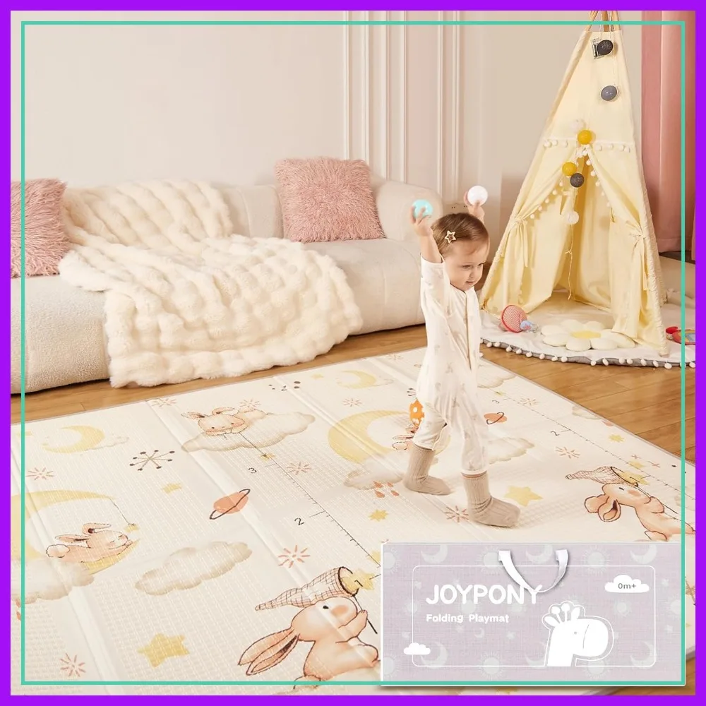 Extra Large Baby Play Mat 79x71x0.6 in, Reversible Foldable Floor Mat for Tummy Time, Anti-Slip Portable Mat with Travel Bag
Extra Large Baby Play Mat 79x71x0.6 in, Reversible Foldable Floor Mat for Tummy Time, Anti-Slip Portable Mat with Travel Bag