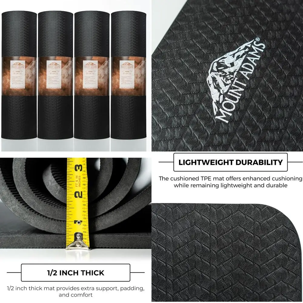 Ultra-Cushioned TPE Exercise Mats Set of 4 - Half Inch Thick, Soft and Supportive, Slip-Resistant, Grommets Optional for Enhance
Ultra-Cushioned TPE Exercise Mats Set of 4 - Half Inch Thick, Soft and Supportive, Slip-Resistant, Grommets Optional for Enhance