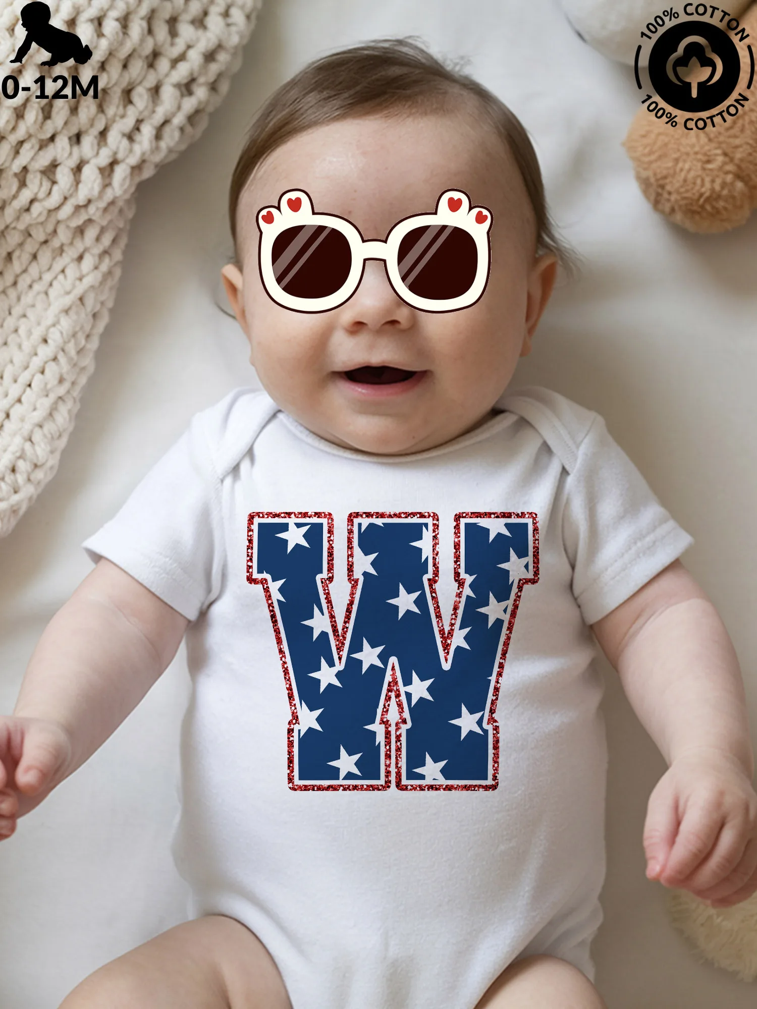 Детский комбинезон-слип унисекс с принтом «Бейсбольный алфавит W», из чистого хлопка, мягкий, всесезонный, белый, 190 г/м²
Детский комбинезон-слип унисекс с принтом «Бейсбольный алфавит W», из чистого хлопка, мягкий, всесезонный, белый, 190 г/м²