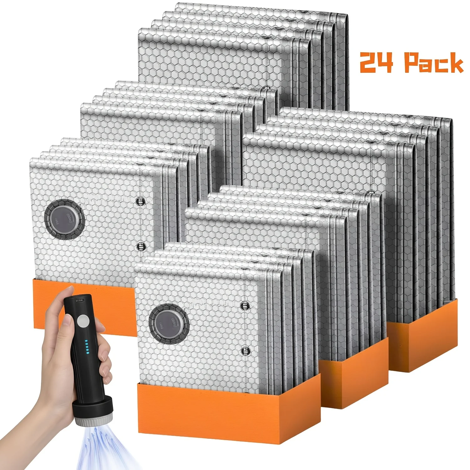 24 Pack Travel Compression Bags with Pump, Vacuum Storage Pouches for Clothing, Space Saving Sealing Bags for Backpack And Suitcase
24 Pack Travel Compression Bags with Pump, Vacuum Storage Pouches for Clothing, Space Saving Sealing Bags for Backpack And Suitcase