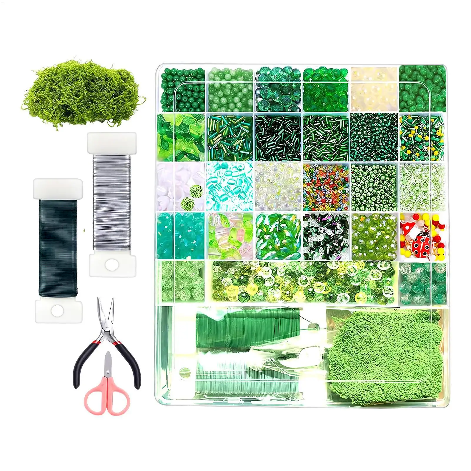 Green Beaded Plant Kit Beads Plant Handmade Making Kit Forever Plant Kit Jewelry Making Rings Earring Crafts DIY Bracelets
Green Beaded Plant Kit Beads Plant Handmade Making Kit Forever Plant Kit Jewelry Making Rings Earring Crafts DIY Bracelets