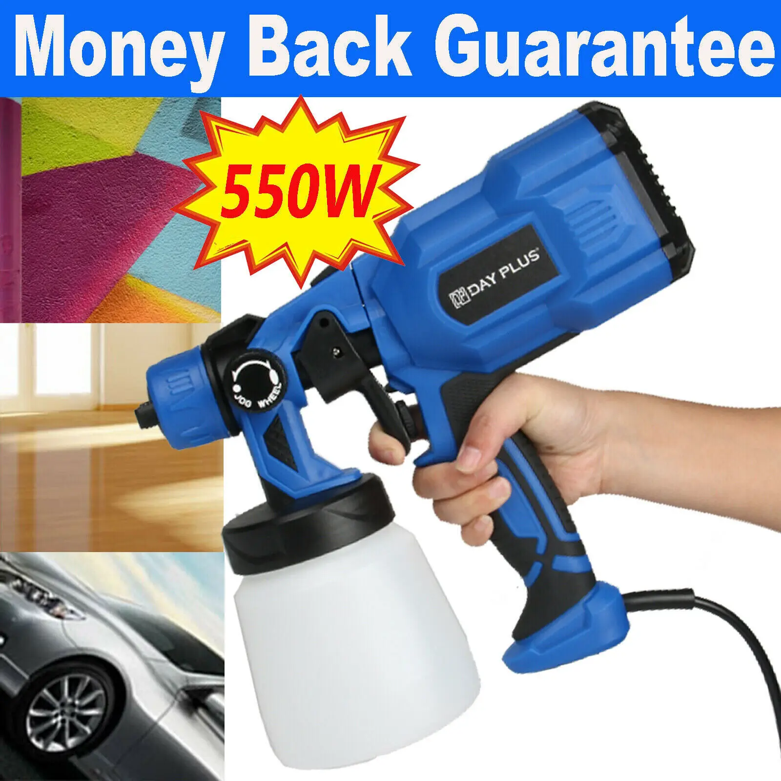Dayplus 800ML Electric Airless Paint Sprayer Spray Gun Handheld Painting Gun DIY
Dayplus 800ML Electric Airless Paint Sprayer Spray Gun Handheld Painting Gun DIY