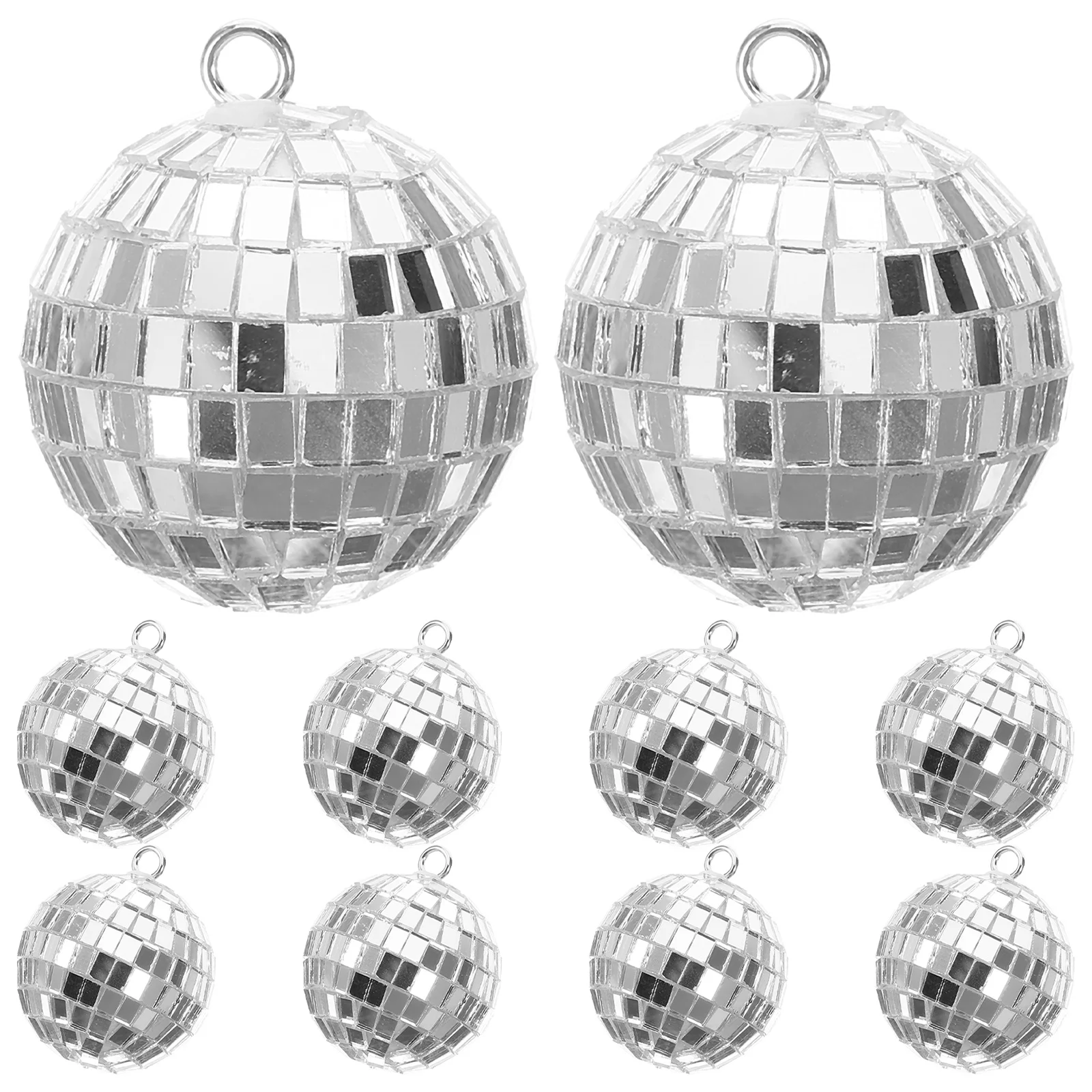 10pcs Mirror Disco Ball Decoration Reflective Hanging Ball For Party Christmas Wedding Ktv Bar Home Office
10pcs Mirror Disco Ball Decoration Reflective Hanging Ball For Party Christmas Wedding Ktv Bar Home Office