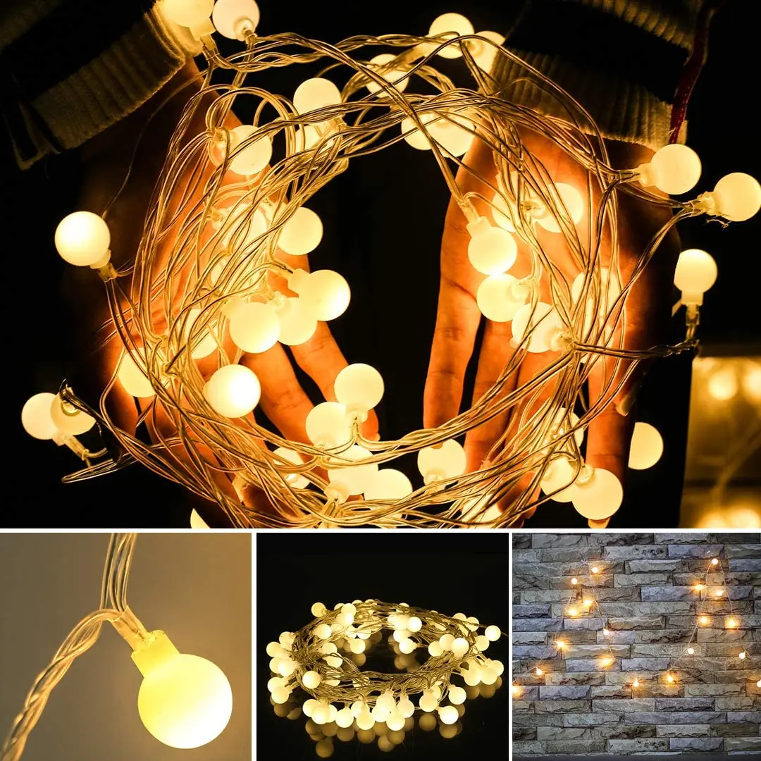 3m 6m 10m Battery Powered LED Globe String Lamps Ball Fairy Lamps Indoor Outdoor Decorative Lamps For Bedroom, Dorm, Camping
3m 6m 10m Battery Powered LED Globe String Lamps Ball Fairy Lamps Indoor Outdoor Decorative Lamps For Bedroom, Dorm, Camping