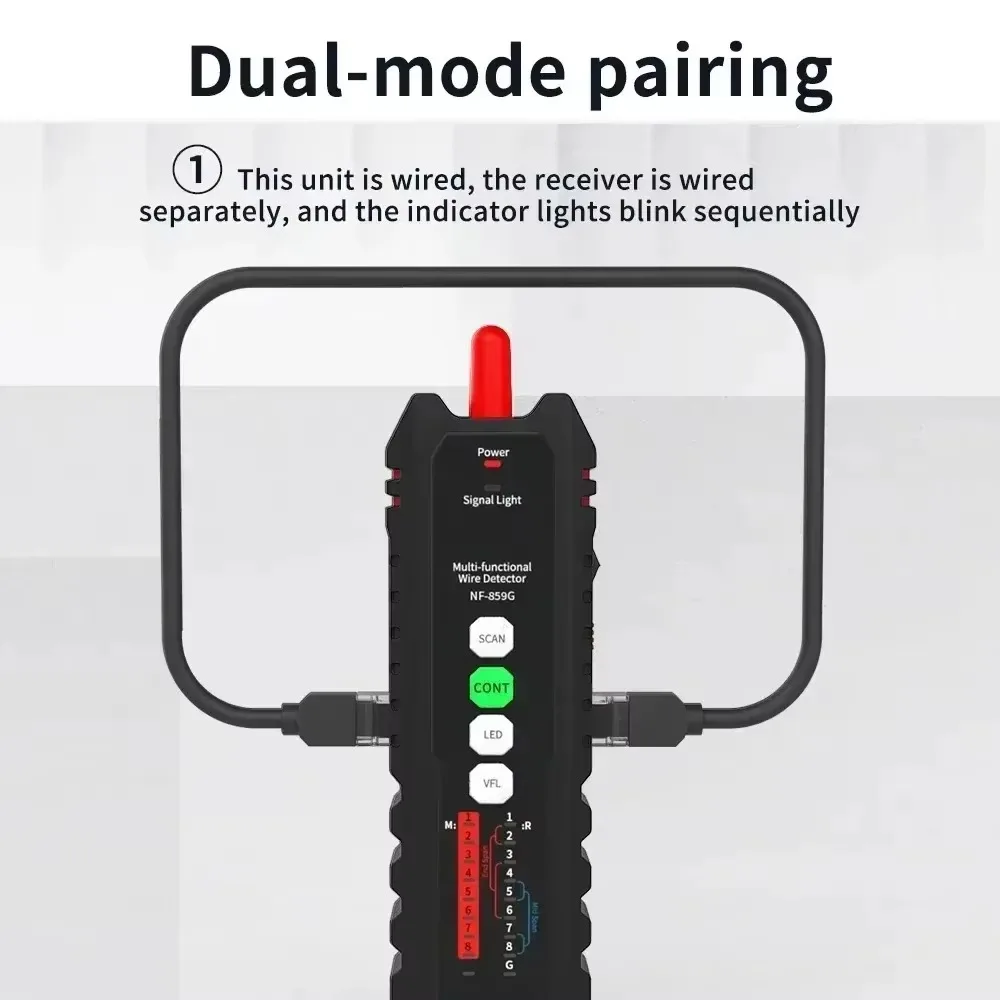 NF-859GT Line Finder Dual Red Light Intelligent Line Finder Integrated Network Cable Length Breakpoint Tester tools
NF-859GT Line Finder Dual Red Light Intelligent Line Finder Integrated Network Cable Length Breakpoint Tester tools
