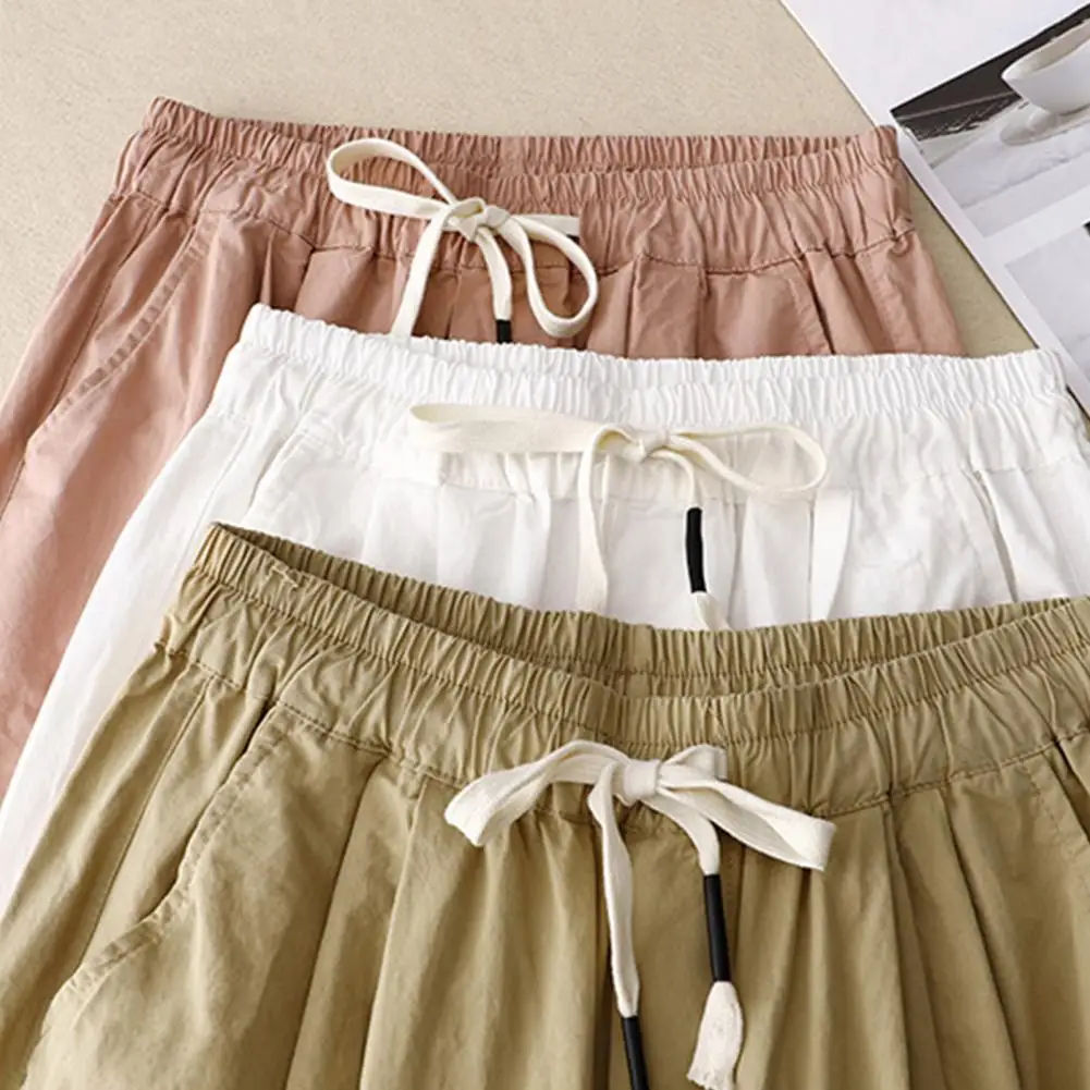 Spring Trousers Casual Wide-leg Pants Stylish Women's Wide Leg Drawstring Pants with Pockets Retro Casual Trousers for Summer
Spring Trousers Casual Wide-leg Pants Stylish Women's Wide Leg Drawstring Pants with Pockets Retro Casual Trousers for Summer