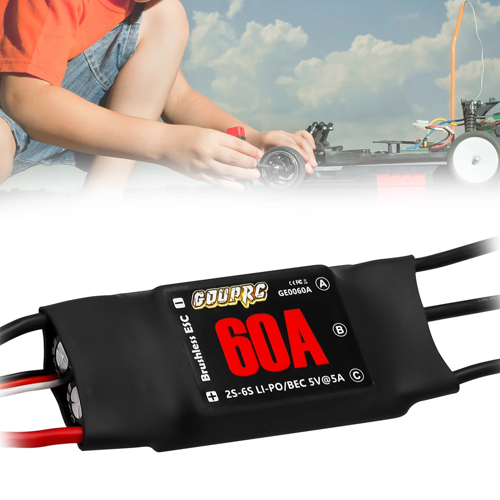 60A Brushless Electronic Controller 2-6S Electric Speed Controller with 5V/7A BEC & XT60 Plugs for RC Drone
60A Brushless Electronic Controller 2-6S Electric Speed Controller with 5V/7A BEC & XT60 Plugs for RC Drone