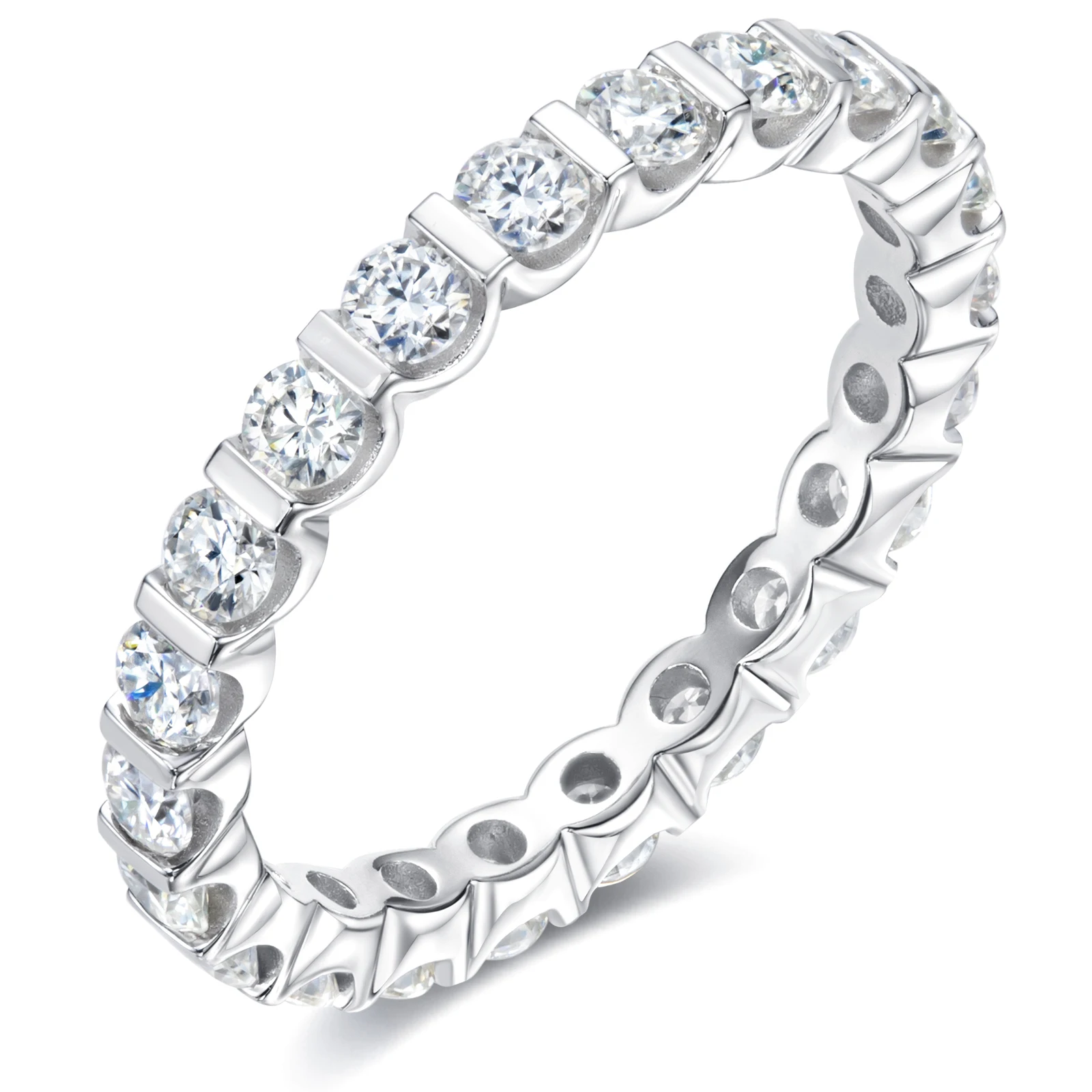 DEZO 2.5mm Moissanite Wedding Band Eternity Rings for Women 925 Sterling Silver 1.5ct Full Simply Stackable Engagement Jewelry
DEZO 2.5mm Moissanite Wedding Band Eternity Rings for Women 925 Sterling Silver 1.5ct Full Simply Stackable Engagement Jewelry