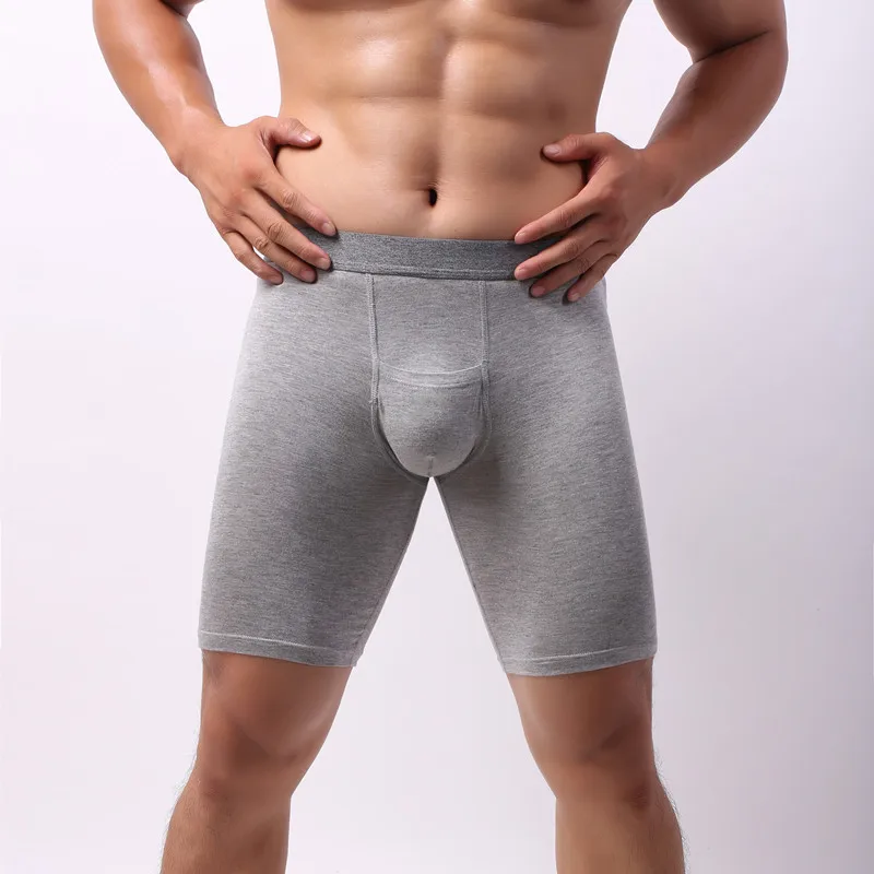Mens Long Underwear Modal Boxer Briefs with Horizontal Fly Pouch Sport Shorts Ultra Moisture Wicking Breathable Soft Underpant
Mens Long Underwear Modal Boxer Briefs with Horizontal Fly Pouch Sport Shorts Ultra Moisture Wicking Breathable Soft Underpant