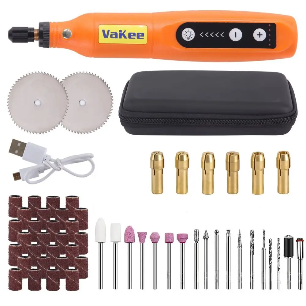 3.7V Mini Cordless Rotary Tool 5-Speed with 58 Accessories Multi-Purpose Power Rotary Tool USB Charging Mini Rotary Tool
3.7V Mini Cordless Rotary Tool 5-Speed with 58 Accessories Multi-Purpose Power Rotary Tool USB Charging Mini Rotary Tool