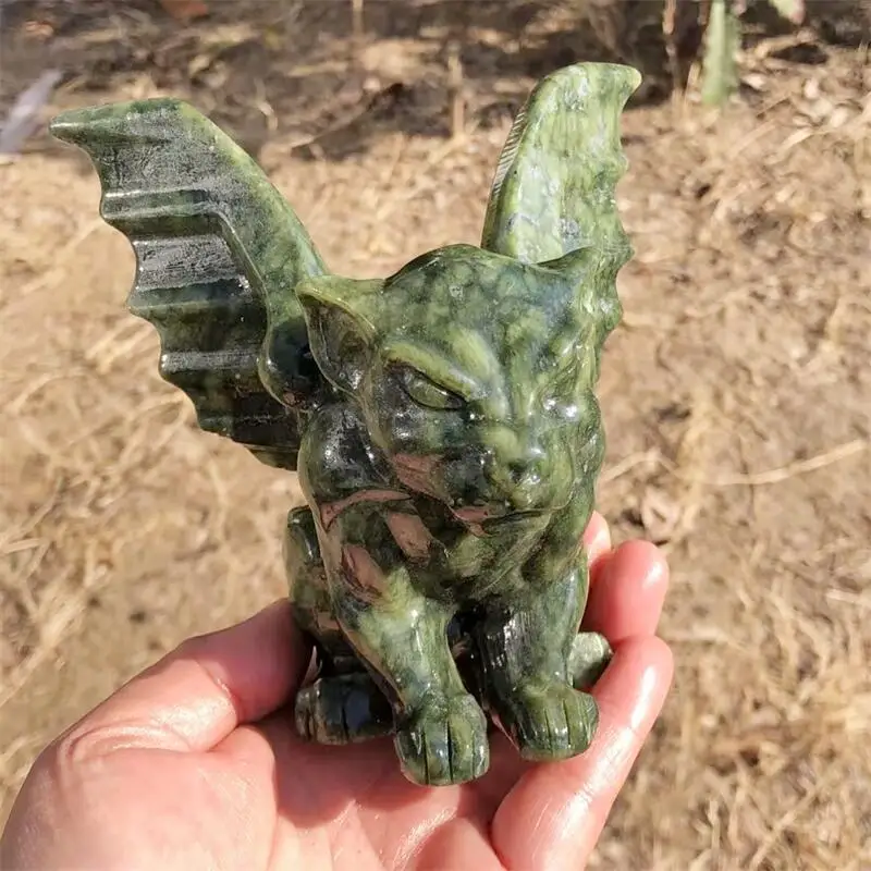 Natural Ophiolite Gargoyle Carving Healing Crystals Feng Shui Aesthetic Room Decor Reiki Holiday Gift 1pcs
Natural Ophiolite Gargoyle Carving Healing Crystals Feng Shui Aesthetic Room Decor Reiki Holiday Gift 1pcs
