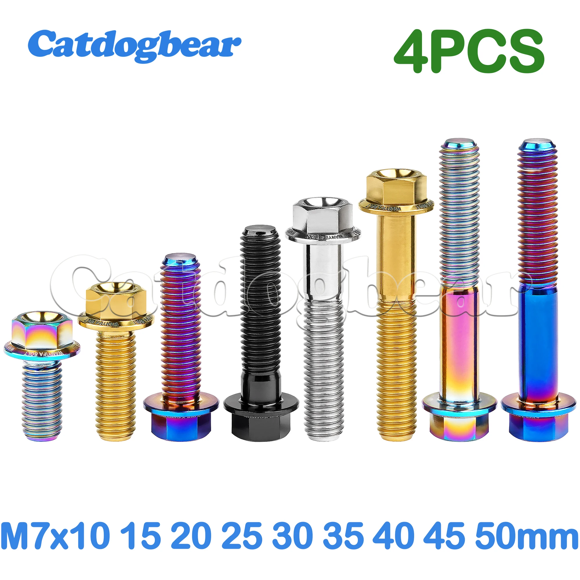 Catdogbear 4pcs Titanium Bolt M7x10 15 20 25 30 35 40 45 50mm Screw Thread Pitch 1.0mm Motorcycle Titanium Bolt Flange Head
Catdogbear 4pcs Titanium Bolt M7x10 15 20 25 30 35 40 45 50mm Screw Thread Pitch 1.0mm Motorcycle Titanium Bolt Flange Head