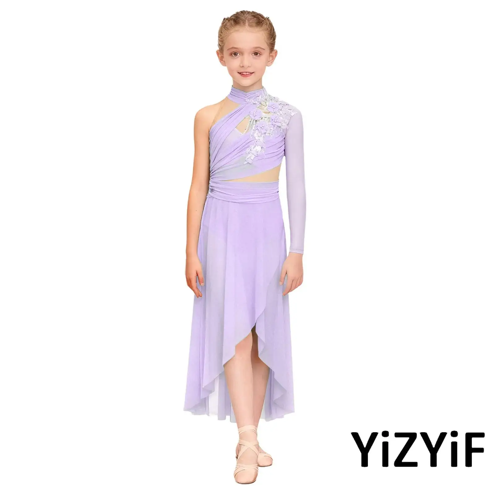 Kids Girls Delicate Applique Modern Dance Dress Ballet Jazz Dance Costume Keyhole Back Side Split Irregular Hem Mesh Dresses
Kids Girls Delicate Applique Modern Dance Dress Ballet Jazz Dance Costume Keyhole Back Side Split Irregular Hem Mesh Dresses