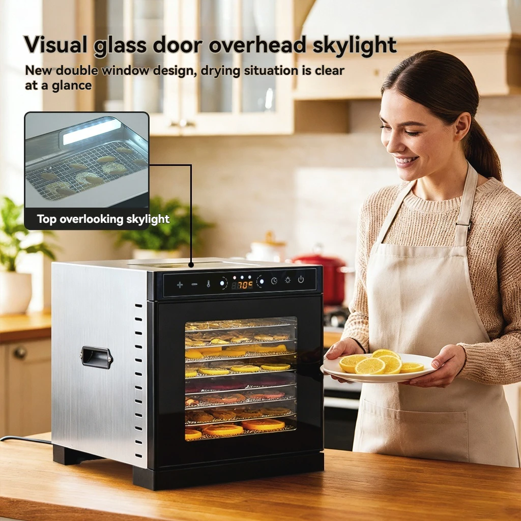 Electric Skylight Model Food Dehydrator Household Small Fruit Vegetable Dryer Air-Drying Tool for Pet Snacks Dried Fruit
Electric Skylight Model Food Dehydrator Household Small Fruit Vegetable Dryer Air-Drying Tool for Pet Snacks Dried Fruit