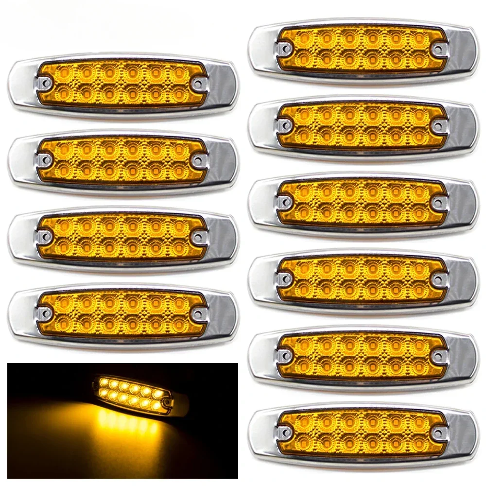ATVOV 10x 12V 24V 12 LED Car Trucks LED Side Marker Warning Clearance Lights Truck Trailer Lorry Caravan Bus Van Boat Waterproof
ATVOV 10x 12V 24V 12 LED Car Trucks LED Side Marker Warning Clearance Lights Truck Trailer Lorry Caravan Bus Van Boat Waterproof