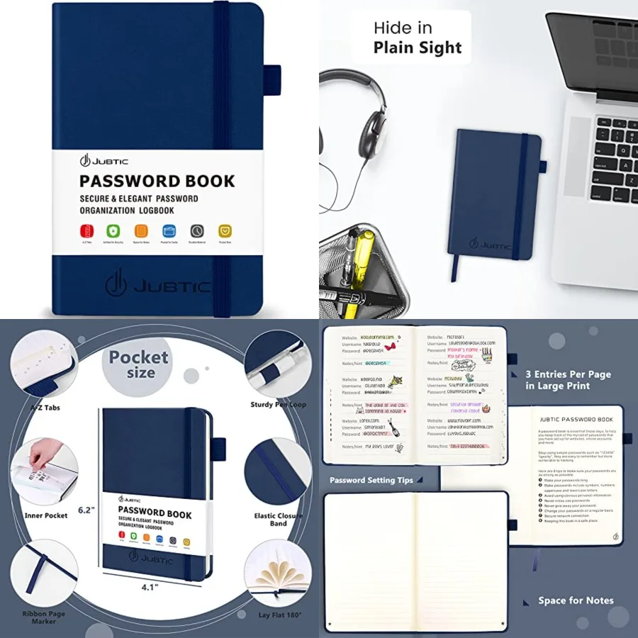Password Book with Alphabetical Tabs Small Password Keeper with Inner Pocket Record Log in Internet Address Password Notebook J
Password Book with Alphabetical Tabs Small Password Keeper with Inner Pocket Record Log in Internet Address Password Notebook J