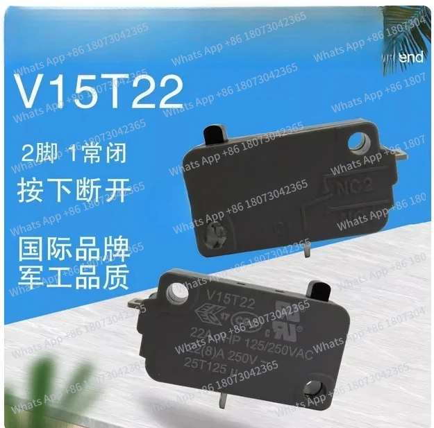 5PCS V15T22 Micro Switch 2-pin 1NC 22A car washing electromechanical rice cooker washing machine accessories
5PCS V15T22 Micro Switch 2-pin 1NC 22A car washing electromechanical rice cooker washing machine accessories