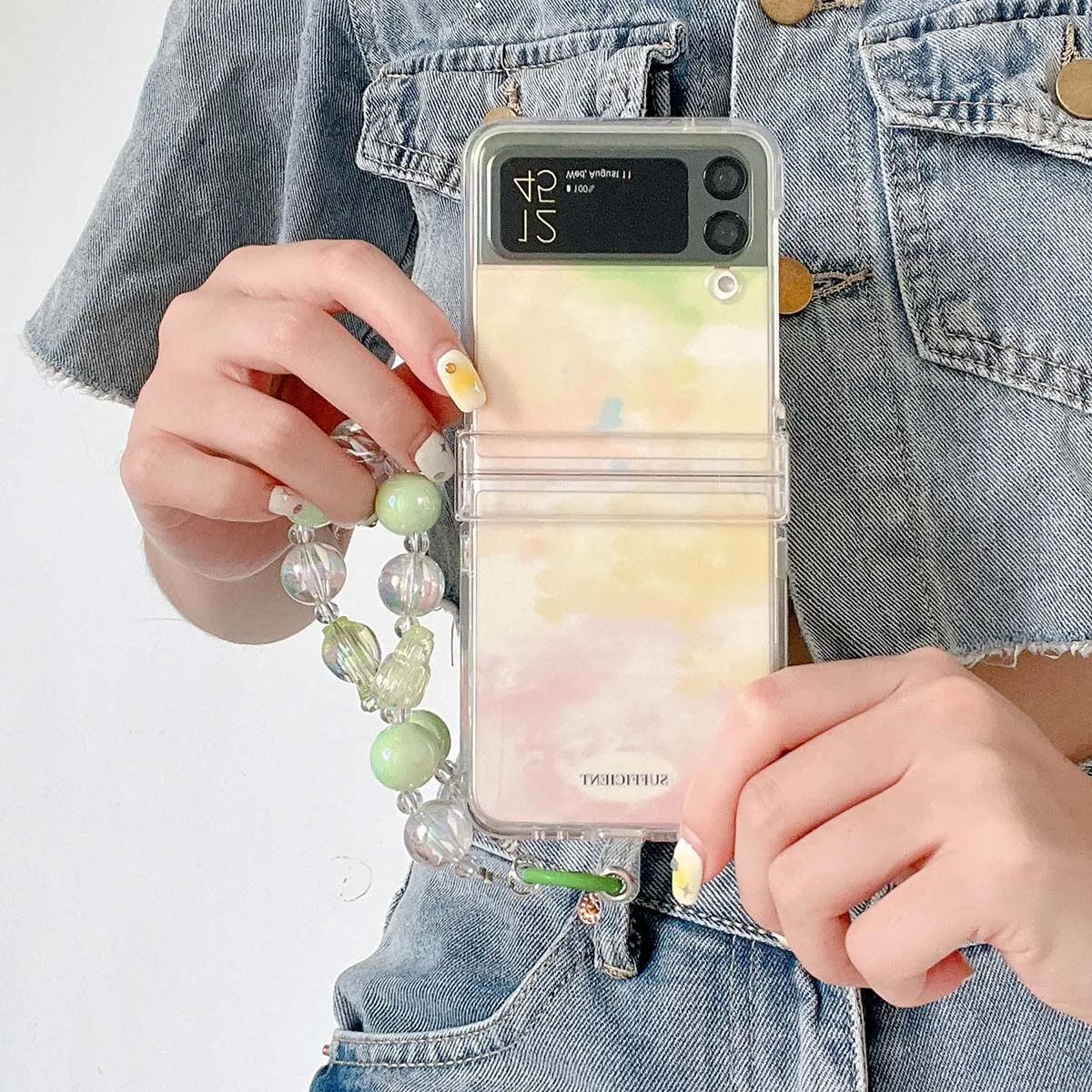 Art Oil Painting Graffiti Phone Case For Samsung Galaxy Z Flip 4 3 5G Back Cover Clear Cute Hinge Cases with Chain Bead Bracelet
Art Oil Painting Graffiti Phone Case For Samsung Galaxy Z Flip 4 3 5G Back Cover Clear Cute Hinge Cases with Chain Bead Bracelet