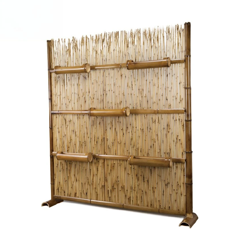 Garden with bamboo fence, balcony landscaping, terrace view
Garden with bamboo fence, balcony landscaping, terrace view