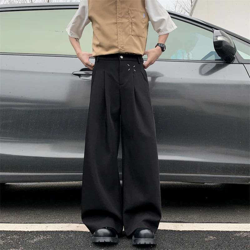 Summer Men's Bla Suit Pants Loose Drapey Wide Leg Street Sle Casual Trousers Cleanfit Trendy Brand Youth Faion
Summer Men's Bla Suit Pants Loose Drapey Wide Leg Street Sle Casual Trousers Cleanfit Trendy Brand Youth Faion