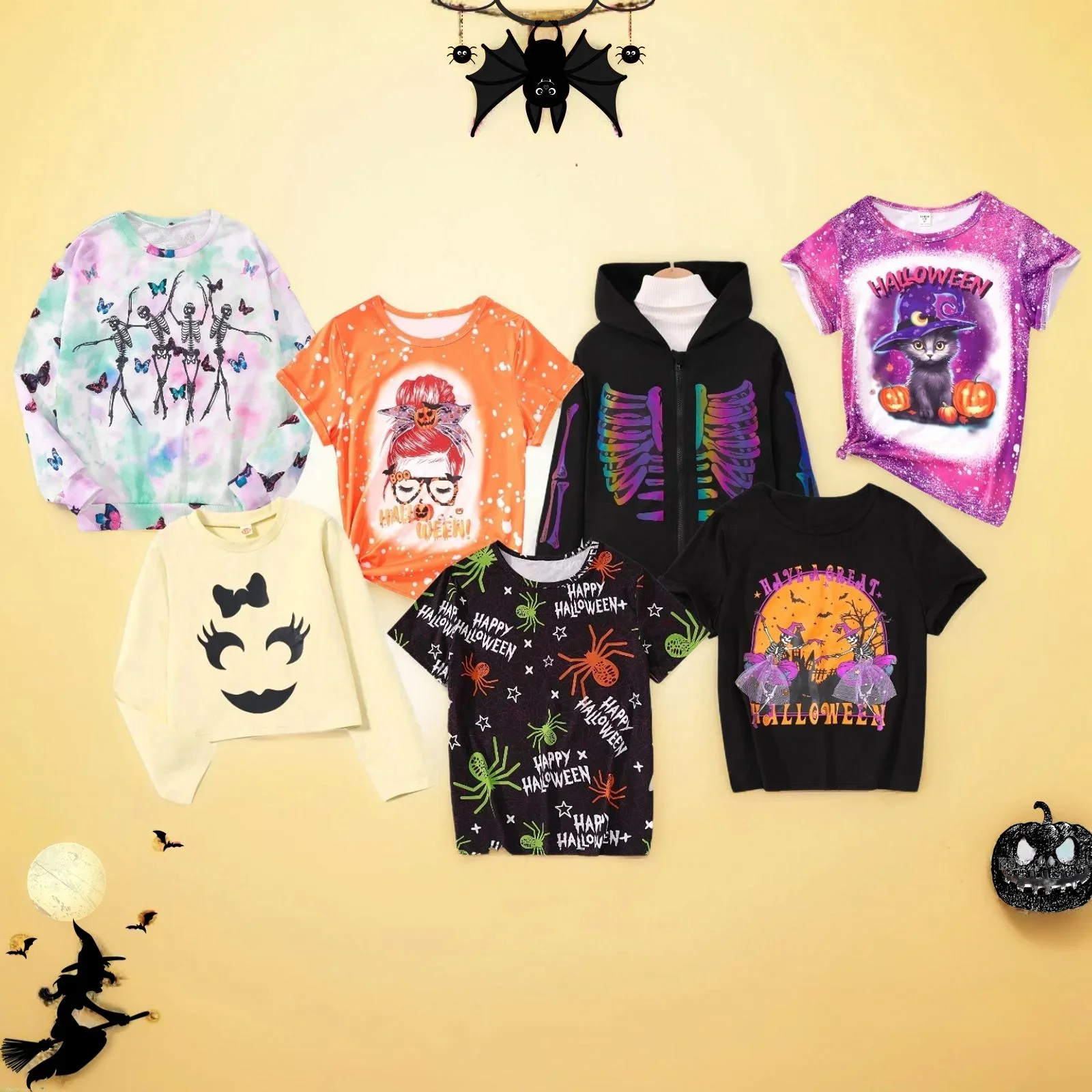 New Halloween Top Girl Horror Theme Clothes Pumpkin Bat Teen Girls T-shirt Ghost Children Halloween Overcoat 8 9 10 11 12 Yrs
New Halloween Top Girl Horror Theme Clothes Pumpkin Bat Teen Girls T-shirt Ghost Children Halloween Overcoat 8 9 10 11 12 Yrs