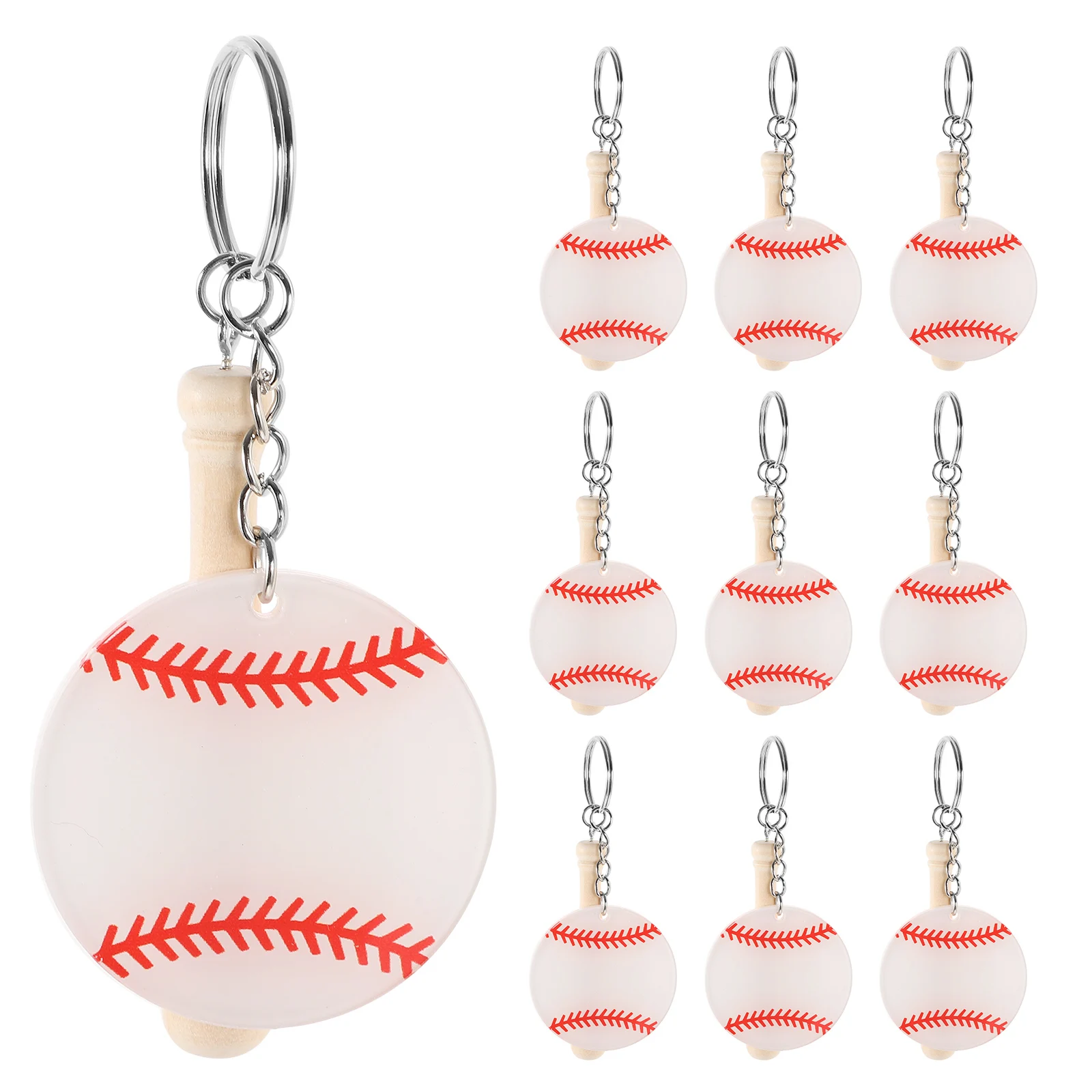 10 Pcs Baseball Keychain Chains Women Sports Theme Keychains Ring Wood Accessories for Miss
10 Pcs Baseball Keychain Chains Women Sports Theme Keychains Ring Wood Accessories for Miss