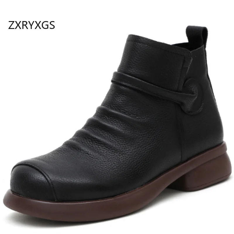 ZXRYXGS осенние одинарные ботинки из воловьей кожи в стиле ретро, темпераментные элегантные женские модные ботинки 2023, теплые зимние ботинки больших размеров
ZXRYXGS осенние одинарные ботинки из воловьей кожи в стиле ретро, темпераментные элегантные женские модные ботинки 2023, теплые зимние ботинки больших размеров