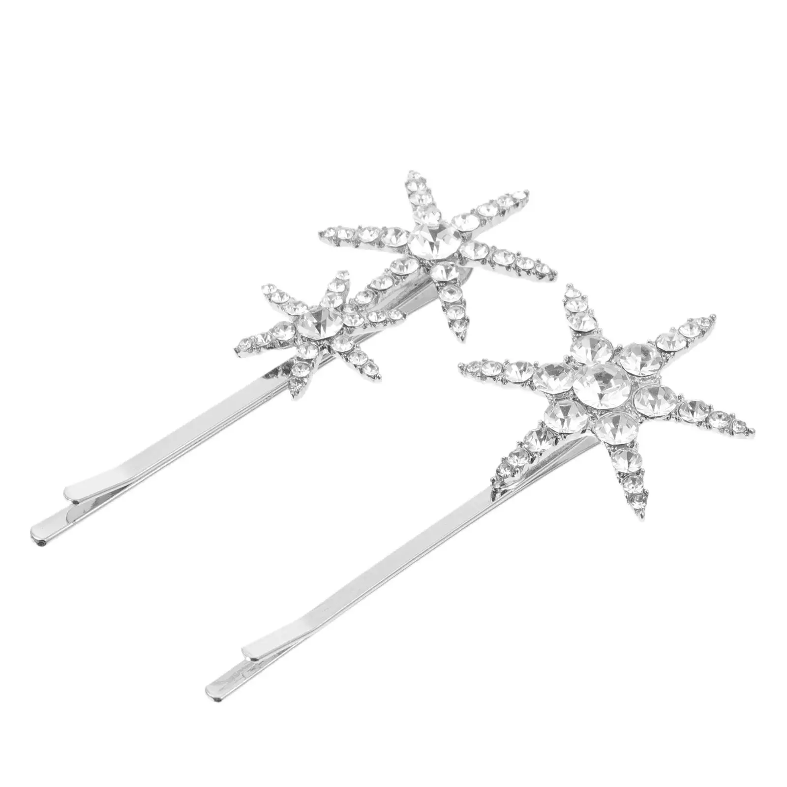 2Pcs Rhinestone Clip Set Rhinestones Hair Clip Decorative Star Shaped Bobby Pins Silver Anti Rust Women Hairpin Barrette
2Pcs Rhinestone Clip Set Rhinestones Hair Clip Decorative Star Shaped Bobby Pins Silver Anti Rust Women Hairpin Barrette