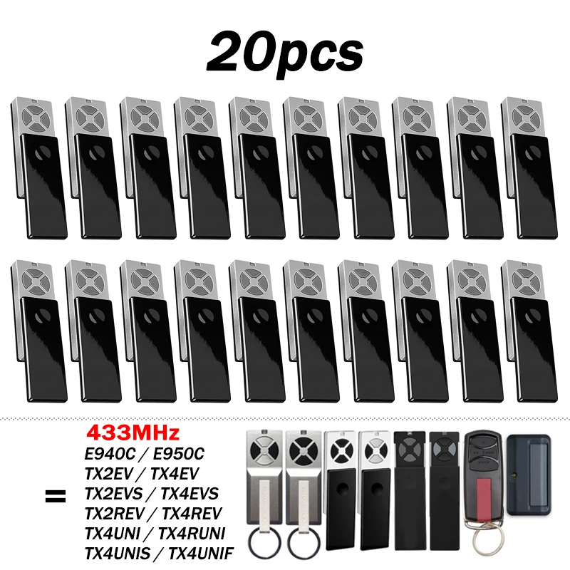 Newest TX4UNI TX4UNIS TX2EVS TX4EVS TX2EV TX4EV TX2REV TX4RUNI 433MHz Remote Control Garage Door Opener
Newest TX4UNI TX4UNIS TX2EVS TX4EVS TX2EV TX4EV TX2REV TX4RUNI 433MHz Remote Control Garage Door Opener