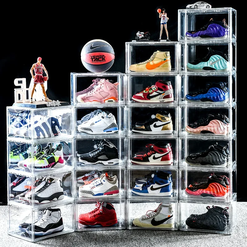 2 Pack Side-opening Magnetic Home High-top Basketball Shoe Box Plastic Acrylic Transparent Storage Box Display Cabinet
2 Pack Side-opening Magnetic Home High-top Basketball Shoe Box Plastic Acrylic Transparent Storage Box Display Cabinet