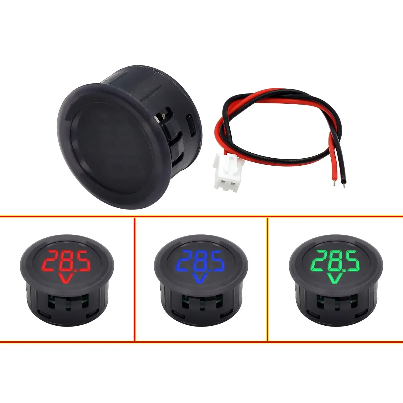 DC 4-100V LED Digital Display Circular Two-wire Voltmeter DC Digital Voltmeter Head Display Reverse Connection Protection
DC 4-100V LED Digital Display Circular Two-wire Voltmeter DC Digital Voltmeter Head Display Reverse Connection Protection