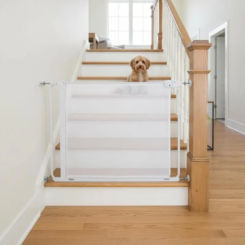 Collapsible Safety Barrier 56.3x31.3 Inch For Stairs Hallways Doorways, Security Lock Easy Operation Mesh Walk Through Design White
Collapsible Safety Barrier 56.3x31.3 Inch For Stairs Hallways Doorways, Security Lock Easy Operation Mesh Walk Through Design White