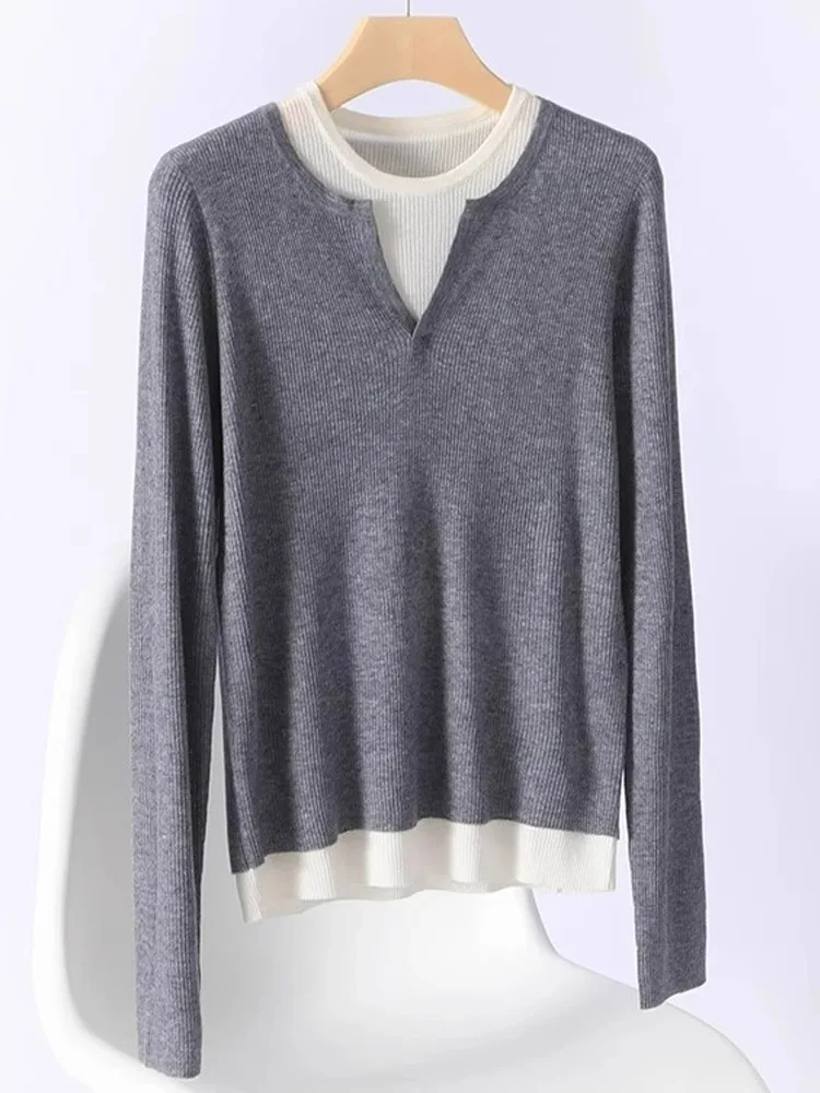 Корейский удобный вязаный свитер Long Sve, искусственный двухсекционный дизайн, повседневный, модный, прямой крой для поездок на работу, женский...
Корейский удобный вязаный свитер Long Sve, искусственный двухсекционный дизайн, повседневный, модный, прямой крой для поездок на работу, женский...