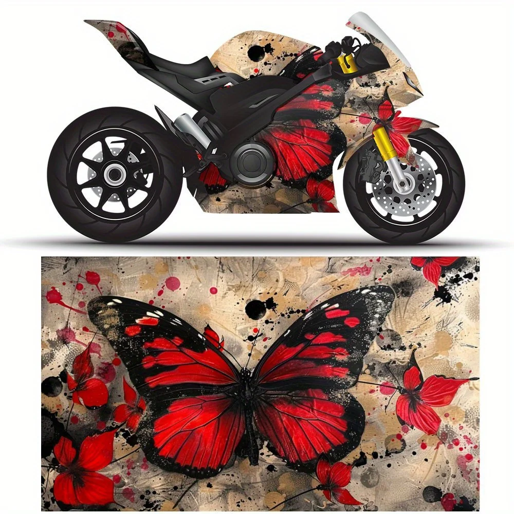 Passionate Red Butterfly Art Motorcycle Full Wrap Stickers Decorative Motorcycle Race Color Change Decal Film Protect Gift for B
Passionate Red Butterfly Art Motorcycle Full Wrap Stickers Decorative Motorcycle Race Color Change Decal Film Protect Gift for B
