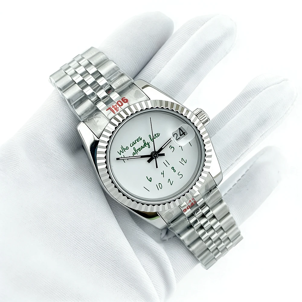 36mm/39mm NH35 Watch Who Cares im Already Late Watch High Quality Sapphire Crystal Glass Waterproof Case NH35 Movement Watch
36mm/39mm NH35 Watch Who Cares im Already Late Watch High Quality Sapphire Crystal Glass Waterproof Case NH35 Movement Watch