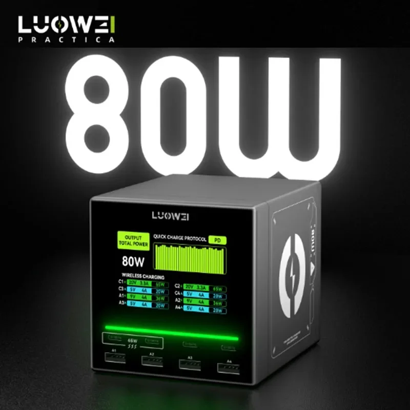 Настольная зарядная станция LUOWEI U1mini поддерживает протоколи быстрой зарядки. Дисплей тока в реальном времени, напряжение 4 порта USB/Type-C.
Настольная зарядная станция LUOWEI U1mini поддерживает протоколи быстрой зарядки. Дисплей тока в реальном времени, напряжение 4 порта USB/Type-C.