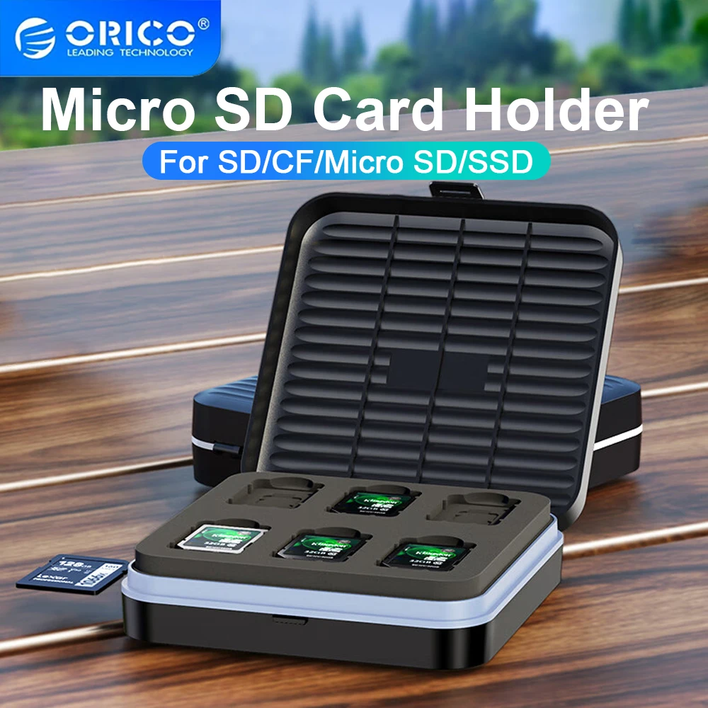 ORICO Micro SD/TF Card Case Waterproof CFexpress Type A Card Holder EVA Soft Foam Anti-Static MicroSD Memory Card Storage Box
ORICO Micro SD/TF Card Case Waterproof CFexpress Type A Card Holder EVA Soft Foam Anti-Static MicroSD Memory Card Storage Box