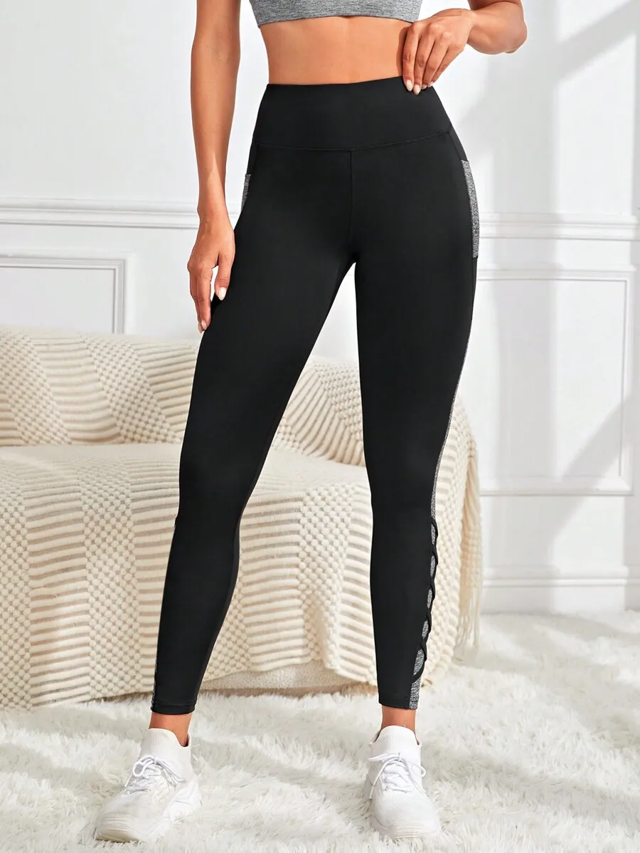 High Waist Sports Leggings With Side Phone Pocket Yoga Pants For Women
High Waist Sports Leggings With Side Phone Pocket Yoga Pants For Women