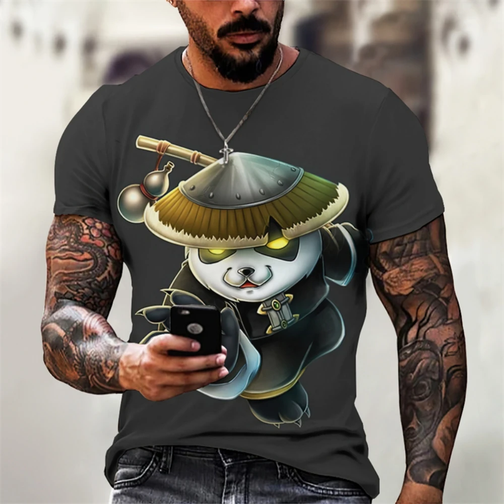 Cute Panda T-Shirt for Men 3D Print Panda Doing Kung Fu Men's Short Sleeves Outdoor Sports Casual Loose Comfort Men's Clothing
Cute Panda T-Shirt for Men 3D Print Panda Doing Kung Fu Men's Short Sleeves Outdoor Sports Casual Loose Comfort Men's Clothing