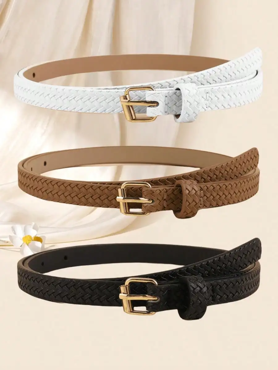 5 Packs Women Vintage Elegant Square Buckle Leather Belt, Fashion Versatile Waist Band Summer, School Fall, Autumn, Halloween
5 Packs Women Vintage Elegant Square Buckle Leather Belt, Fashion Versatile Waist Band Summer, School Fall, Autumn, Halloween