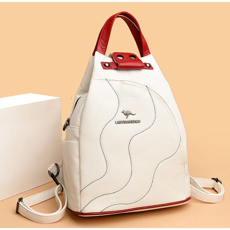 Women's Leather Backpacks Solid Zipper Female Chest Bag Travel Back Pack Ladies Backpack Mochilas School Bags for Teenage Girls
Women's Leather Backpacks Solid Zipper Female Chest Bag Travel Back Pack Ladies Backpack Mochilas School Bags for Teenage Girls