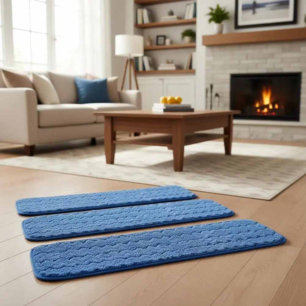 18-Inch Blue Single-Sided Damp Microfiber Room Mop Pad, 3-Pack
18-Inch Blue Single-Sided Damp Microfiber Room Mop Pad, 3-Pack