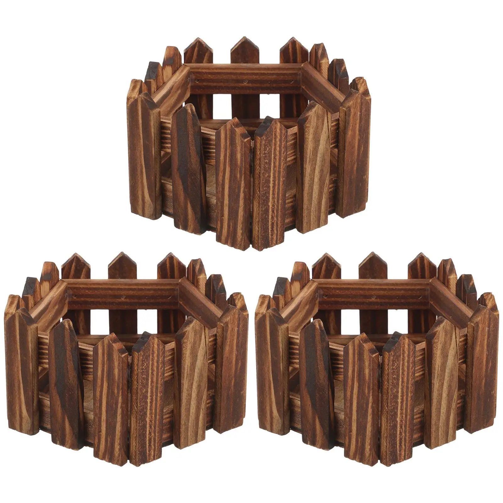 3 Pcs Wooden Flower Pot Carbonized Wood Planter for Plants Succulents Bowl Balcony Garden Decor Planters
3 Pcs Wooden Flower Pot Carbonized Wood Planter for Plants Succulents Bowl Balcony Garden Decor Planters