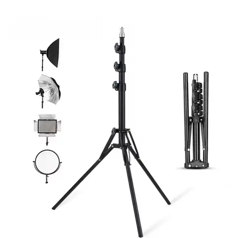 Support de lumière pliable en alliage d'aluminium, 78 pouces, pour photographie, éclairage photographique Portable, trépied, supports de montage pour Flash d'appareil photo