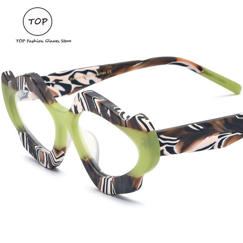 Individual Plate Cat Eye Multicolor Frosted Patchwork Men Glasses Frame Women's Glasses Can Be Matched with Myopia Glasses Frame
Individual Plate Cat Eye Multicolor Frosted Patchwork Men Glasses Frame Women's Glasses Can Be Matched with Myopia Glasses Frame