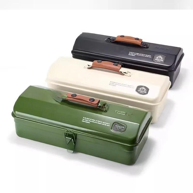 Outdoor Tool Storage Box Portable Camping Picnic Box Metal Storage Box with Handle
Outdoor Tool Storage Box Portable Camping Picnic Box Metal Storage Box with Handle